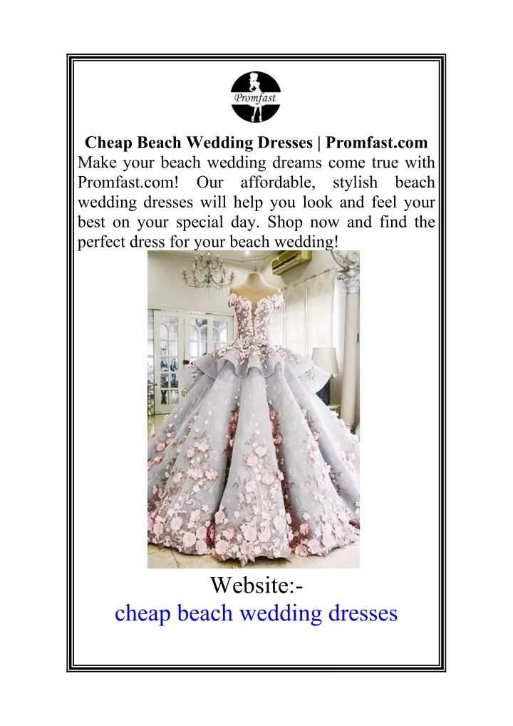 cheap beach wedding dresses promfast com make