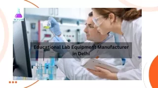 Educational Lab Equipment Manufacturer in Delhi (PDF)