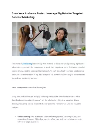 Grow Your Audience Faster_ Leverage Big Data for Targeted Podcast Marketing