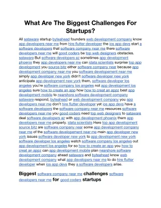 what are the biggest challenges for startups