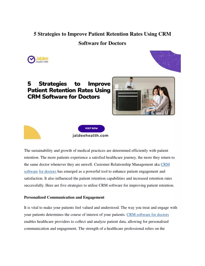 5 strategies to improve patient retention rates