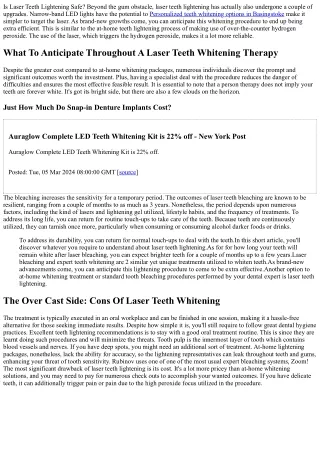 Benefits And Drawbacks Of Laser Teeth Lightening