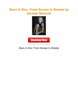 Stars in Dior: From Screen to Streets by Jerome Hanover