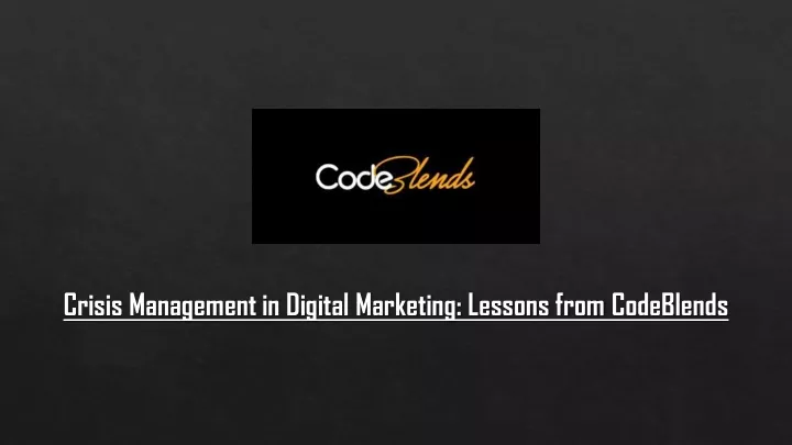 crisis management in digital marketing lessons