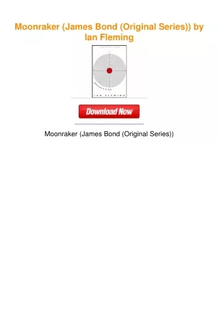 Moonraker (James Bond (Original Series)) by Ian Fleming