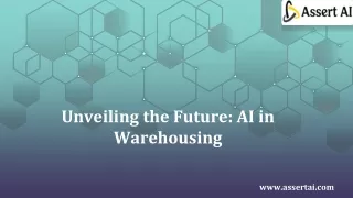 Unveiling the Future AI in Warehousing