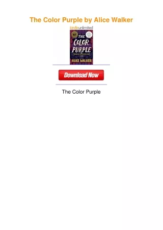 The Color Purple by Alice Walker