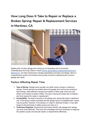 how long does it take to repair or replace
