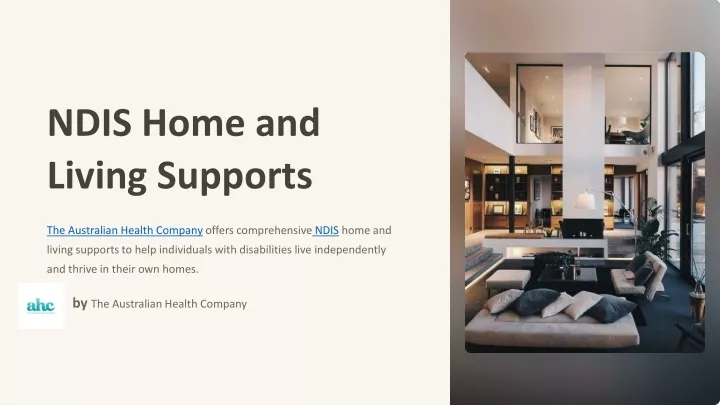 ndis home and living supports