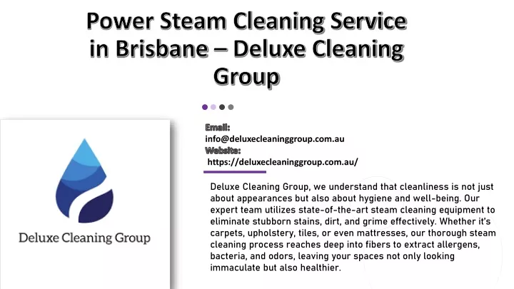 power steam cleaning service in brisbane deluxe cleaning group