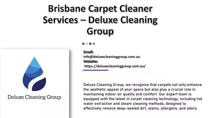 brisbane carpet cleaner services deluxe cleaning group