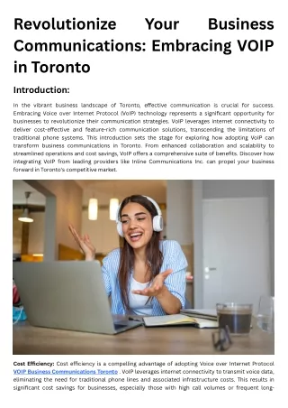 Revolutionize Your Business Communications Embracing VOIP in Toronto