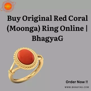 Buy Original Red Coral (Moonga) Ring Online  BhagyaG (1)