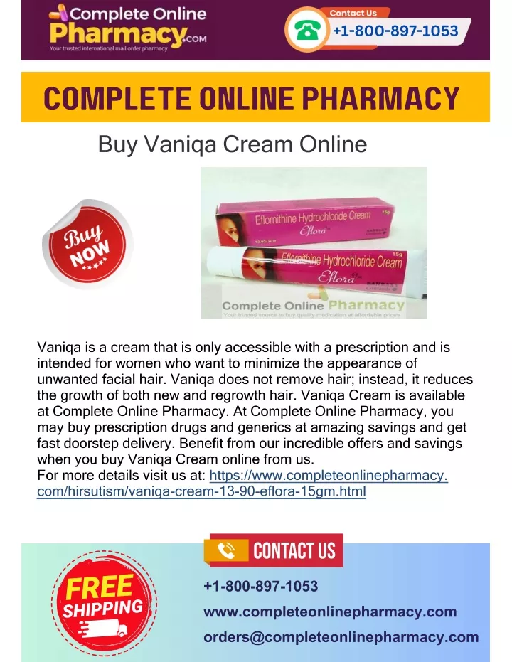 PPT - Buy Vaniqa Cream Online PowerPoint Presentation, free download ...