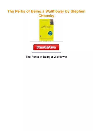 The Perks of Being a Wallflower by Stephen Chbosky