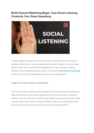 Multi-Channel Marketing Magic_ How Social Listening Conducts Your Sales Symphony