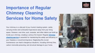 Importance of Regular Chimney Cleaning Services for Home Safety