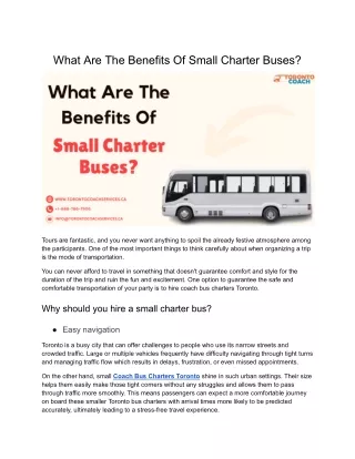 What Are The Benefits Of Small Charter Buses?