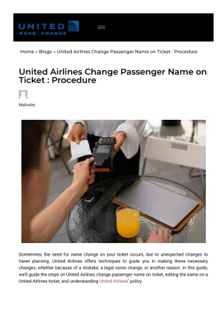 home blogs united airlines change passenger name