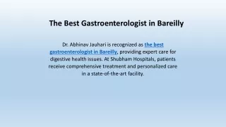 The Best Gastroenterologist in Bareilly