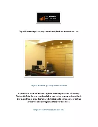 Digital Marketing Company in Andheri | Technoticsolutions.com