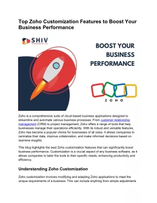 top zoho customization features to boost your