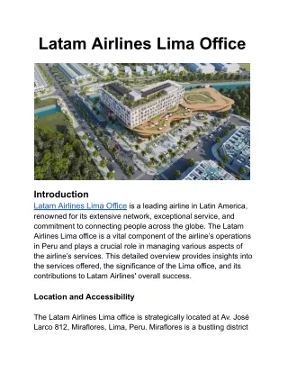latam airlines lima office