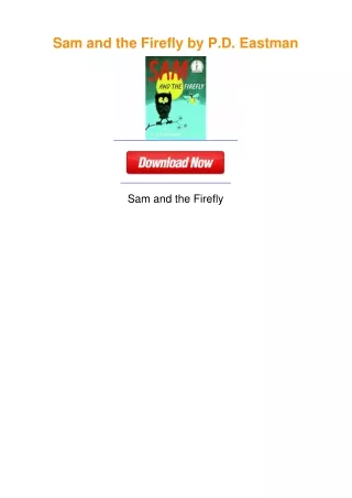 sam and the firefly by p d eastman