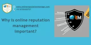 Why is online reputation management important?