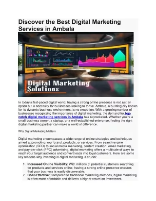 Top-notch Digital Marketing Services in Ambala - SGN Solutions