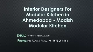 Interior Designers For Modular Kitchen in Ahmedabad  - Modish Modular Kitchen