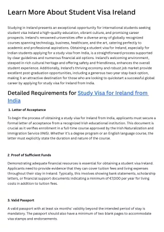 Learn More About Student Visa Ireland