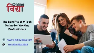 Mtech Online For Working Professionals | Mtech For Working Professionals