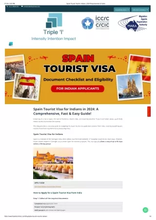 Spain Tourist Visa Process