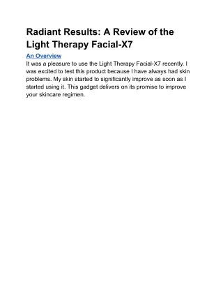 Radiant Results_ A Review of the Light Therapy Facial-X7