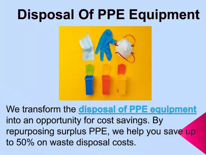 disposal of ppe equipment