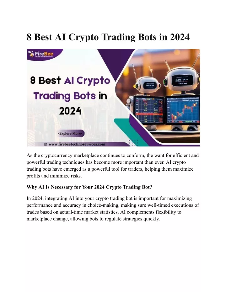 8 best ai crypto trading bots in 2024