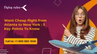 Want Cheap flight from Atlanta to New York 5 Key Points To Know