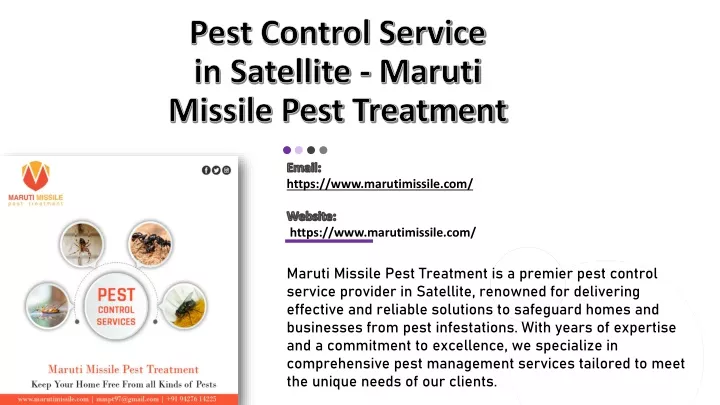 pest control service in satellite maruti missile pest treatment