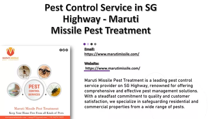 pest control service in sg highway maruti missile pest treatment