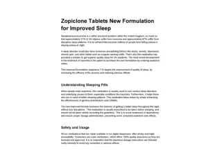 Zopiclone Tablets New Formulation for Improved Sleep_00001