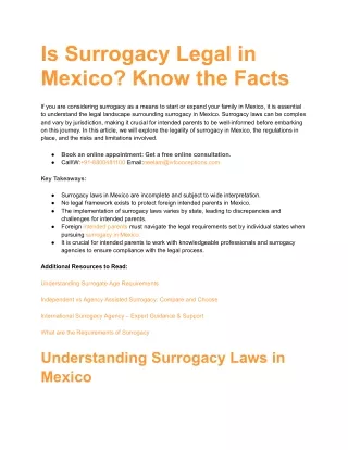 Surrogacy Laws in Mexico | Georgia Surrogacy Agency