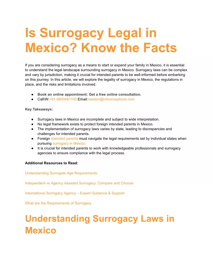 is surrogacy legal in mexico know the facts