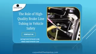 The Role of High-Quality Brake Line Tubing in Vehicle Safety