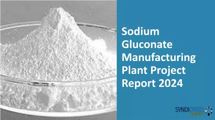 sodium gluconate manufacturing plant project report 2024