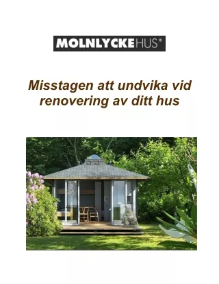 Misstagen att undvika vid renovering av ditt hus