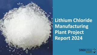 Lithium Chloride Manufacturing Plant Project Report 2024