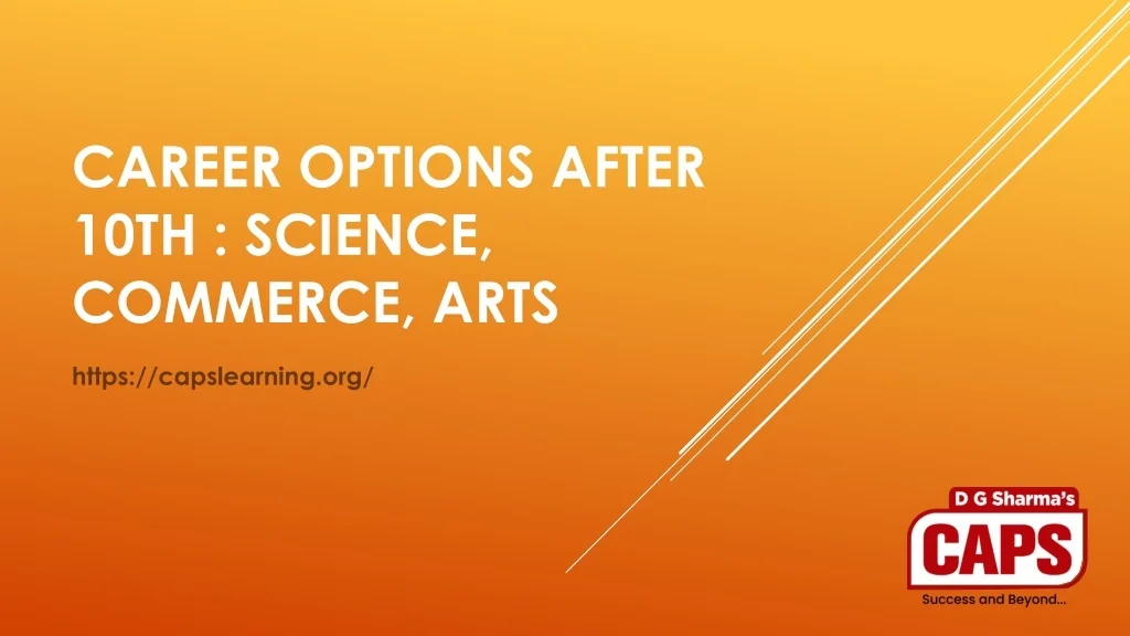 PPT - Career Options After 10th std PowerPoint Presentation, free ...