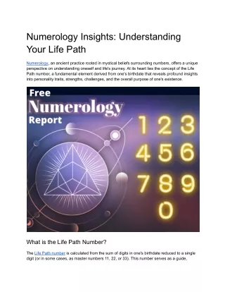 numerology insights understanding your life path