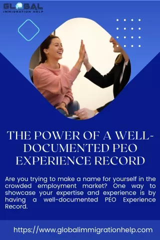 The Power of a Well-Documented PEO Experience Record